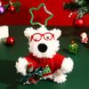 Llavero creativo de peluche de oso de Año Nuevo para coche, colgante para bolso de pareja del Año de la Serpiente, regalo pequeño, venta al por mayor