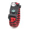 Equipo de Supervivencia para Camping Pulsera Multifuncional para Exteriores Luz LED Brújula Pulsera Trenzada de Nylon Tejido de Paracord