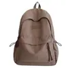 Mochila Casual Simples de Cor Sólida com Alto Valor Estético e Grande Capacidade para Alunos do Ensino Médio e Universitário, Atacado em Estoque