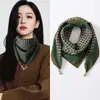 Bufanda Cuadrada Cálida Nueva y Elegante con Hebilla Magnética, Pañuelo Triangular de Seda, Bufanda de Algodón para Mujer, Bufanda Versátil para el Cuello para Primavera y Otoño, Elegante Bufanda para el Cuello
