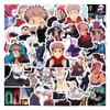 55 novos adesivos de feitiço de volta à guerra, adesivos para mala, celular, guitarra, anime Jujutsu Kaisen