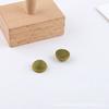 Accesorios para joyería hechos a mano DIY Corea del Sur madera maciza polígono geométrico perforado mitad píldora pendientes colgantes material accesorios