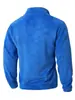 Comercio Exterior Transfronterizo Invierno Nuevo Modelo Amazon Sudadera de Forro Polar Coral Color Sólido Cuello Alto con Media Cremallera Cálida para Exteriores Cuello Alto Cortavientos