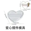 Aromaterapia de Papoula Amor Grande Pingente de Mesa Molde de Silicone DIY Ornamento Decorativo Oco em Forma de Coração Molde de Epóxi