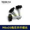 Tornillos de Fijación para Máquina Limpiadora, Tornillos de Mariposa de Apriete Manual, Tornillos de Posicionamiento, Tornillos Galvanizados M6*35, Piezas Estándar 04885