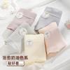 Ropa interior para mujer 7A Antibacteriana Sencilla de Color Sólido Cintura Media Algodón Puro Antibacteriano Piel Amigable Transpirable Sin Marcas Funda Ropa interior para Niñas