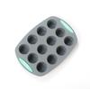Molde para muffins de dos colores binaural de 12 tazas, plato para pastel de muffins, postre de muffins, molde para pan, silicona, para hornear, molde para horno, suministro de stock