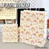 Bolsa de Papel Kraft Portátil Fofa Rosa Claro Gato Tamanho Pequeno e Médio Dia das Crianças Festival da Deusa Sacolas Exquisite ins