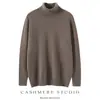 Suéter de Cachemira 100% Puro para Hombre con Cuello Alto de Punto de Manga Larga Base 2025 Otoño e Invierno Nuevo Estilo Ropa de Trabajo Versátil