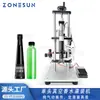Máquina de envase a vácuo semi-automática totalmente pneumática ZONESUN para água de colônia, cabeça única/dupla, máquina de enlatamento puramente pneumática