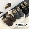 Zapatos Burken Elevados por Dentro para Mujer Zapatos de Algodón Cálido con Forro de Felpa y Suela Gruesa para Mujer Zapatos de Lana Nuevos de Invierno para Mujer Calzado de Exterior de una Sola Capa para Mujer
