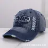 Gorra de Béisbol Lavada Retro de Mezclilla Bordada con Letra para Hombres y Mujeres, Sombrero de Visera Casual para Exteriores con Protección UV