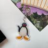 Lindo Llavero de Pingüino Divertido Lindo Pingu Acrílico Colgante Pareja Mochila Escolar Cartera Llavero Colgante GJ256