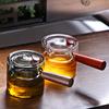 Tetera de vidrio con asa lateral, tetera eléctrica de cerámica, tetera resistente a altas temperaturas, tetera de madera con filtro de una sola olla, juego de té kung fu