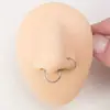 Aro Nasal en Forma de Corazón F316 Transfronterizo, Aro Sin Costura de Aleación de Titanio Pulido, Piercing de Moda Personalizado para Septum Nasal