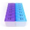 Caja de Medicamentos Portátil de Doble Fila Desmontable de 14 Compartimentos para Comercio Exterior Caja de Medicamentos Portátil de Siete Días Caja de Almacenamiento de Medicamentos de 14 Compartimentos con Tapa Abatible