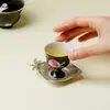 Posavasos de estaño puro Ino Kiyosong, hecho a mano en una sola pieza, para juegos de té kung fu, tazas de té, tazas de maestro y como tapete de té