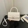 2026 Bolso de Hombro Único de Color Sólido, Bolso Pequeño Cuadrado Cruzado, Moda Casual Nueva de Otoño, Fresco y Sencillo, Texturizado de Alta Calidad