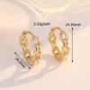 Amazon Cross-border Explosions Corrente Twist Brincos Femininos 14K Ouro Leve Luxo Elegante Fivela de Orelha Design de Nicho Brincos
