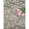 Novo Hanfu de Malha Fruta Ameixa 3D Bordado Plano Tecido de Renda Pesada Tecido Bordado Galhos Verdes Bordado Colorido