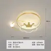 Lámpara Creativa para Habitación Infantil Niña Niño Corona Lámpara de Techo para Dormitorio Moda Escandinava Habitación Lámpara de Techo LED de Dibujos Animados