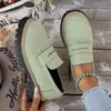 Zapatos casuales de otoño de comercio exterior con suela gruesa, esmerilados, zapatos individuales al por mayor de nuevo fabricante, zapatos para mujer estilo británico transfronterizos 2026, talla grande