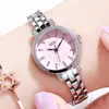 Reloj de Moda para Mujer Estilo Coreano GEDI Casual Moderno Resistente al Agua Esfera con Pedrería Versátil Moderno