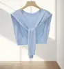 Chal de Punto para Primavera y Otoño Camisa de Combinación Ropa Exterior Nudo Paredes Cuello Cuello Habitación con Aire Acondicionado Hombro Hombro Cuello Falso 01
