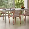 Juego de mesa y sillas de exterior para patios exteriores, hoteles, villas, jardines, espacios de ocio, patios delanteros y traseros, terrazas, sillas de ratán, mesas y sillas
