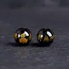 Original pedra vermelha ágata preta douramento nanwo amitabha contas soltas lótus contas redondas DIY acessórios semi-acabados feitos à mão