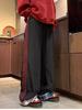 Pantalones gruesos de cuadros de tres barras para hombre, invierno, gruesos, de marca de moda, cálidos, rectos, otoño e invierno, vintage, casuales, de pierna ancha