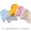Nueva colección de otoño e invierno: Gorros 100% cachemira pura para niños y niñas, con un diseño minimalista de estilo coreano, estilo versátil y características gruesas, cálidas y protectoras para los oídos