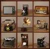 Objetos Antiguos Nostálgicos Retro, Televisores en Blanco y Negro, Radios Viejas, Tocadiscos, Modelos de Teléfono, Accesorios, Adornos Decorativos