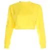 Roupas Femininas de Comércio Exterior Europeias e Americanas 2026 Novas, Cor Sólida, Caimento Solto, Emagrecedor, Cropped, Básica, Manga Longa, Moletom Fino, Jaqueta em Estoque
