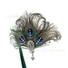 Faixa de Cabeça de Pena de Alta Qualidade Estilo Anos 1920 Gatsby Masquerade Acessório de Cabelo para Mulheres Estilo Europeu e Americano Faixa Única para Festa Adorno de Cabeça