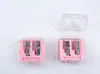Sacapuntas de doble agujero al por mayor, maquillaje, lápiz labial, delineador de ojos con tapa, sacapuntas manual, sacapuntas de cejas, herramientas de belleza, sacapuntas