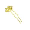 Horquilla pequeña en forma de U de aleación con flor de loto DIY antigua Ming china para ropa, adorno para el cabello, galvanoplastia por electroforesis, accesorios para el tocado con borla de loto