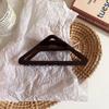 Design simples de nicho estilo coreano elegante triângulo oco grampo de cabelo cor de chocolate grande grosso clipe de cabelo de acetato acessórios de cabelo