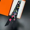 Diadema Estilo Bosque Coreano, Bufanda Larga Dulce de Seda para Mujer, Goma para el Cabello Versátil, Bufanda con Decoración Floral, Cinta