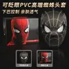 Capuz do Homem-Aranha Máscara Elétrica que Pisca Miles Halloween Cos Menino Capuz Presente Brinquedo