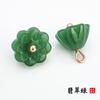 Hebilla de plato de jade sintético cheongsam traje Tang Hanfu botón Hebilla de botón de vidrio de loto estilo nacional traje antiguo traje étnico