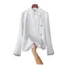Camisa Jacquard Vintage para Mujer Primavera 2026 Nuevo Estilo Chino Lujo Ligero Elegante Seda de Morera Traje Tang Superior para Mujer