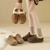 Zapatos de algodón para aumentar altura patata pequeña Birkenstock zapatos mujer 2026 moda nuevo estilo invierno nieve zapatos de algodón mocasines peludos talla pequeña