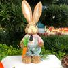 [Conejo de paja de 35 cm] Decoración de tienda para el hogar hecha a mano, regalo vintage pastoral, accesorios para fotografía de escaparates de bodas