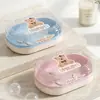 Caja de Pañuelos de Oso Linda, Caja de Pañuelos Linda con Resorte para Sala de Estar, Caja de Almacenamiento Creativa, Jabonera, Vaso para Enjuague Bucal