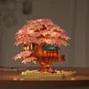 Jihui JIHUI Art High M2108 Casa del Árbol de Flor de Cerezo Bloques de Construcción Juguetes Educativos Ensamblables Niños Niños Niñas Transfronterizo