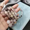 Venta al por mayor del fabricante: Pulsera de Jade Hilo Dorado de Xinjiang en Color Morado Violeta Uva, Estilo Chino Fresco y Elegante, Suministro para Transmisión en Vivo
