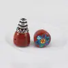 Pingente de vaca de resina prateada de Xizang para boa sorte, combinado com contas de bodhi vajra lua-estrela para acessórios de pulseira budista DIY