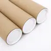 Tubo de papel kraft 55mm pintura localizada e caligrafia embalagem de equipamentos de pesca tubo de papel redondo com tampa filme de fita embalagem redonda tubo de papel