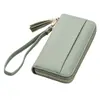 Promoção Quente da Amazon Carteira Feminina Dobrável Dupla Clutch Feminina com Pulseira Carteira Longa Carteira de Viagem Feminina